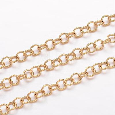 Ion Plating(IP) 304 Stainless Steel Rolo Chains CHS-K004-17G-0.6mm-1