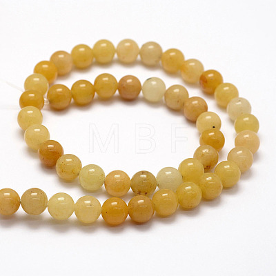 Natural Old Topaz Jade Beads Strands X-G-F364-06-8mm-1