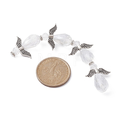 Angel Fairy Shape Electroplate Transparent Glass Beads Strands AJEW-JB01172-02-1
