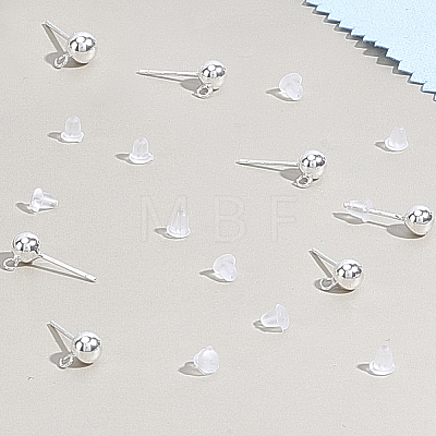 925 Sterling Silver Stud Earring Findings STER-BBC0009-91A-1