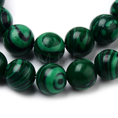 Synthetic Malachite Bead Strands G-Q462-57-4mm-1