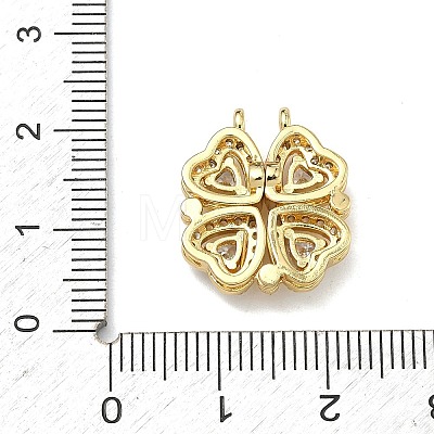 Saint Patrick's Day Brass Micro Pave Clear Cubic Zirconia Deployable Pendants KK-A293-27C-G-1
