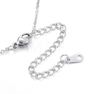 304 Stainless Steel Necklaces X-NJEW-E080-10P-1