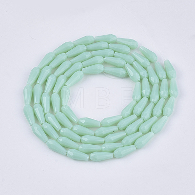 Opaque Solid Color Glass Beads Strands GLAA-T009-001H-1