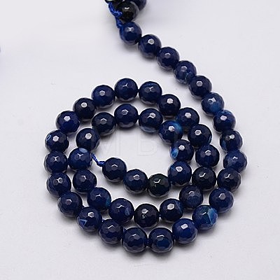 Natural Agate Beads Strand G-G580-8mm-02-1