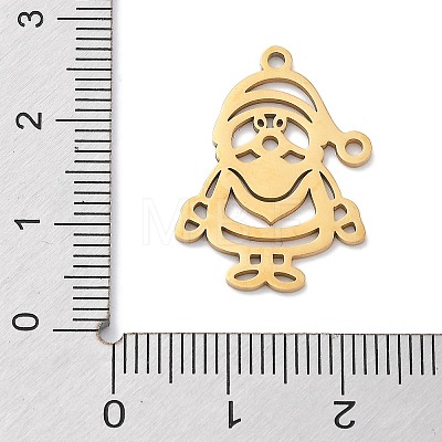 Christmas Theme 304 Stainless Steel Pendants STAS-R003-04G-02-1