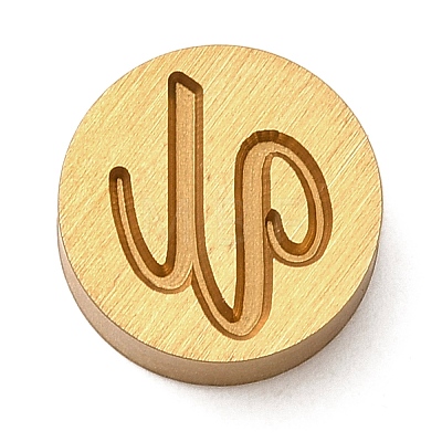 Golden Tone Brass Letter Stamps KK-R005-01U-1