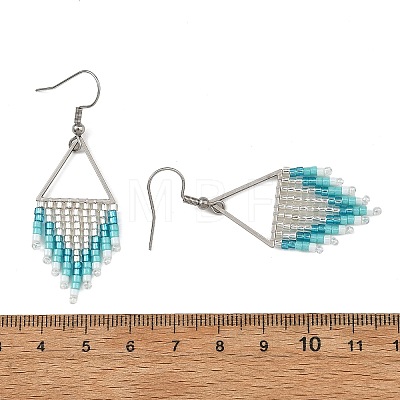 Glass Dangle Earrings EJEW-MZ00813-1