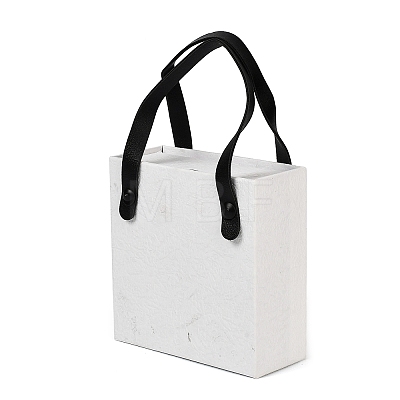 PU Jewelry Set Drawer Boxes with Square Sponge Inside and Texture Paper Rectangle Jewelry Bags LS-ABAG-B009-02B-1