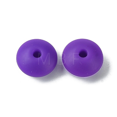 Rondelle Food Grade Eco-Friendly Silicone Focal Beads SIL-F003-07C-1