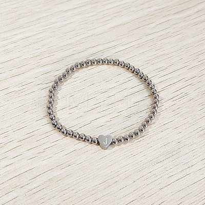 304 Stainless Steel Beads Stretch Bracelets for Women FS-WGC4F34-10-1