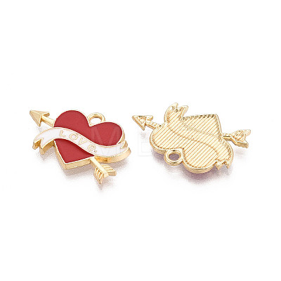 Alloy Enamel Pendants ENAM-T024-25A-G-1