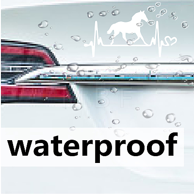4Pcs 4 Styles Square PET Waterproof Self-adhesive Car Stickers DIY-GF0007-45C-1