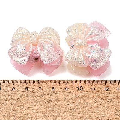 Luminous Opaque Resin & Rhinestone & Polymer Clay Beads RE-CBA1913-02F-1