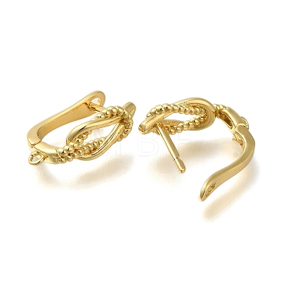 Rack Plating Brass Hoop Earring Findings EJEW-H143-06G-1