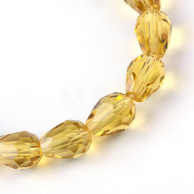 Transparent Glass Bead Strands GLAA-R024-6x8mm-14-1