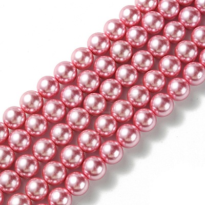 Eco-Friendly Dyed Glass Pearl Round Beads Strands HY-A002-12mm-RB109-1