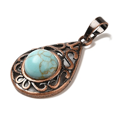 Synthetic Turquoise Pendants G-H065-02R-14-1