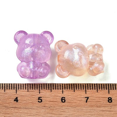 Luminous Transparent Acrylic Beads X-OACR-G033-06D-1