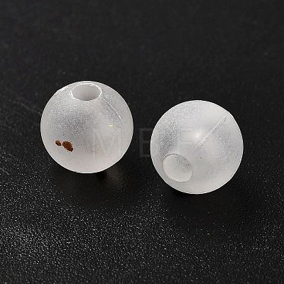 Frosted Transparent Acrylic Beads OACR-F013-13L-1