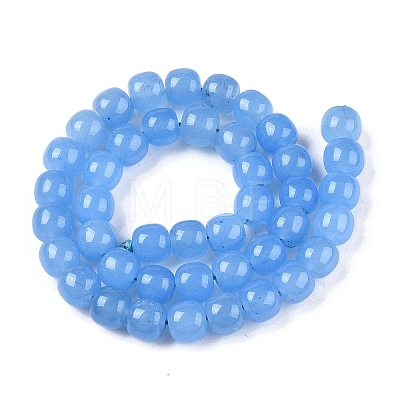 Dyed Natural White Jade Beads Strands G-T138-S11-1