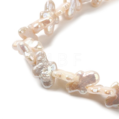 Natural Baroque Pearl Keshi Pearl Beads Strands PEAR-E016-015-1