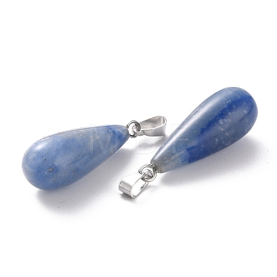 Dyed & Heated Natural Blue Aventurine Pendants G-F707-21-1