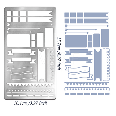 Retro Stainless Steel Metal Cutting Dies Stencils DIY-WH0242-282-1