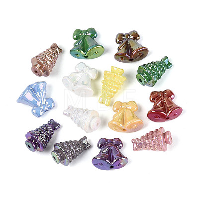 UV Plating Opaque Acrylic Beads TACR-T017-94M-1