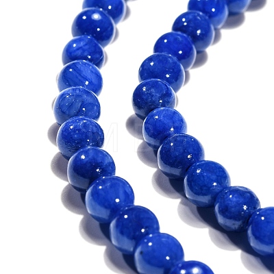 Natural Mashan Jade Round Beads Strands G-D263-6mm-XS08-1