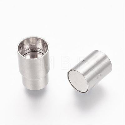 304 Stainless Steel Magnetic Clasps with Glue-in Ends STAS-K122-31-1