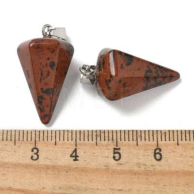 Natural Mahogany Obsidian Pendants G-B127-13P-07-1