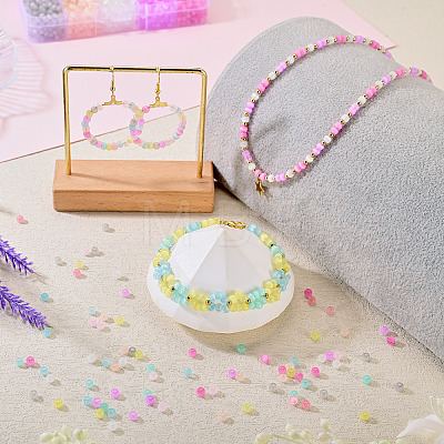 150G 10 Colors Drawbench Style Glass Seed Beads SEED-TA0001-68-1