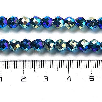 Electroplate Glass Beads Strands GLAA-A014-02G-1