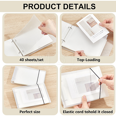 Rectangle A6 PP Plastic Scrapbook DIY Binder Photo Album AJEW-WH0481-738-1