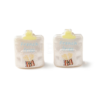 Printed Opaque Acrylic Beads OACR-B054-01G-1