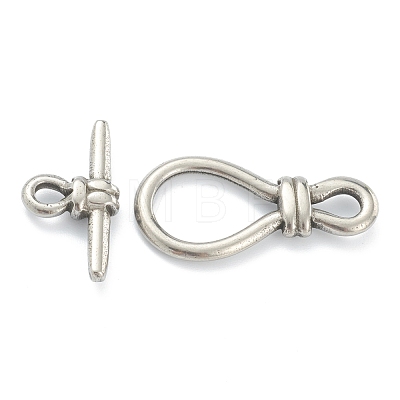 304 Stainless Steel Toggle Clasps STAS-B020-09P-1