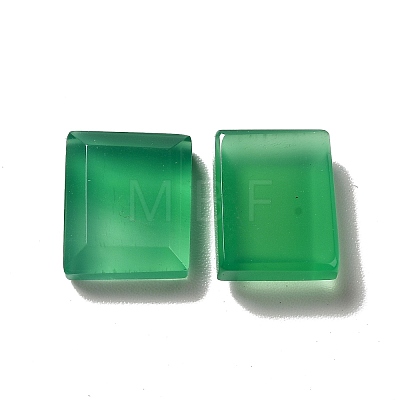 Dyed & Heated Natural Green Onyx Agate Cabochons G-G975-04B-01-1