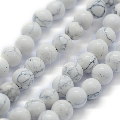 Synthetic Turquoise Beads Strands G-P386-01-8mm-1