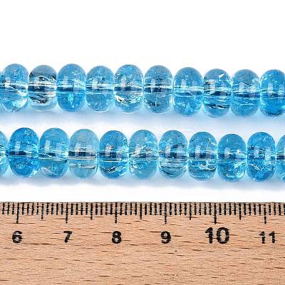 Baking Paint Transparent Glass Beads Strands DGLA-N005-12C-1