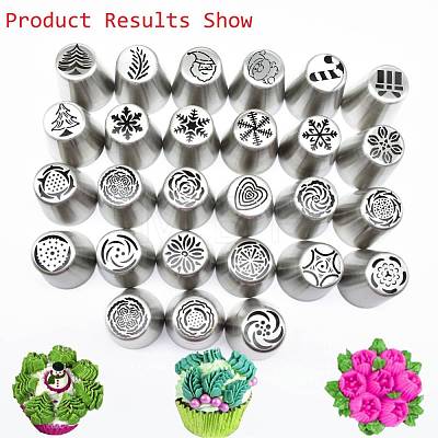Snowflake Stainless Steel Russian Piping Tips DIY-D036-23P-1