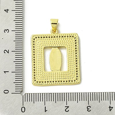 Real 18K Gold Plated Brass Micro Pave Cubic Zirconia Pendants KK-H472-14G-15-1