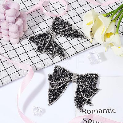 2Pcs Resin Rhinestone Bowknot Shoes Charms FIND-CA0004-74-1