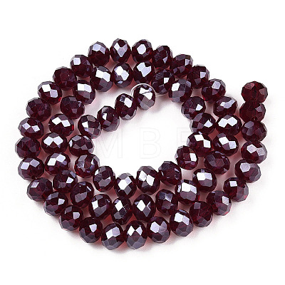 Electroplate Glass Beads Strands EGLA-A034-T4mm-A28-1