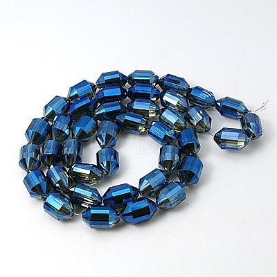 Electroplated Glass Beads EGLA-E006-11-1