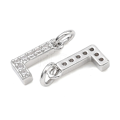 SHEGRACE Brass Micro Pave Clear Cubic Zirconia Pendants XGRQ29646-394P-L-1