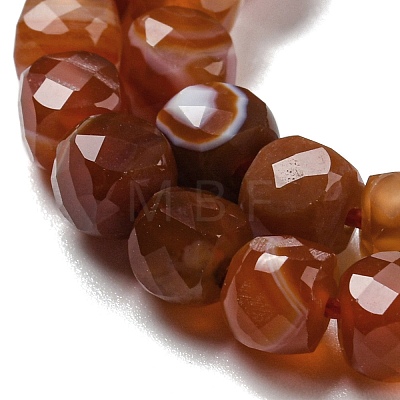 Natural Banded Agate/Striped Agate Beads Strands G-G005-B02-01-1