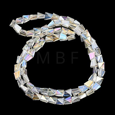 AB Color Plated Electroplate Transparent Glass Beads Strands EGLA-G037-06A-AB01-1