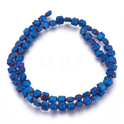 Electroplated Non-magnetic Synthetic Hematite Beads Strands G-P392-I-1