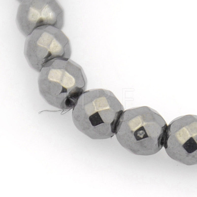 Non-Magnetic Hematite Stretch Bracelets BJEW-J101A-01-1